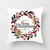 HKM-889043 Modern Christmas Pillow Cover - Polyester, 45x45cm, Multiple Patterns Available