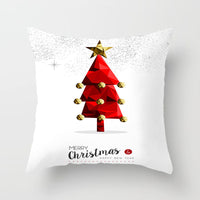 HKM-889043 Modern Christmas Pillow Cover - Polyester, 45x45cm, Multiple Patterns Available