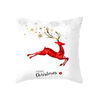 HKM-889043 Modern Christmas Pillow Cover - Polyester, 45x45cm, Multiple Patterns Available