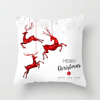 HKM-889043 Modern Christmas Pillow Cover - Polyester, 45x45cm, Multiple Patterns Available
