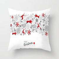 HKM-889043 Modern Christmas Pillow Cover - Polyester, 45x45cm, Multiple Patterns Available