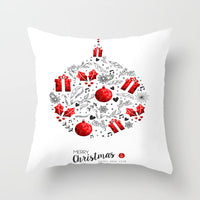 HKM-889043 Modern Christmas Pillow Cover - Polyester, 45x45cm, Multiple Patterns Available