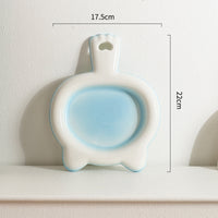 HKM-889171 Ceramic Shallow Cat Bowl for Food, Snacks, and Rice - Pet Dinner Plate