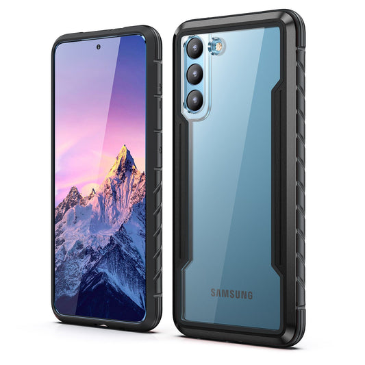 HKM-889235 Luxury Full Cover Case for Samsung Galaxy S21 Series - TPU, PC, and Aluminum Alloy, Multiple Colors Available