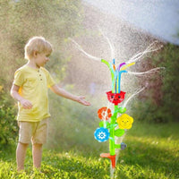 HKM-889235 Outdoor Water Spray Flower Sprinkler for Kids - Fun Backyard Splash Play Toy