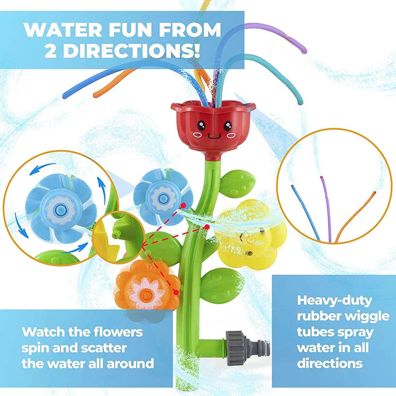 KTX-889235 Outdoor Water Spray Flower Sprinkler for Kids - Fun Backyard Splash Play Toy