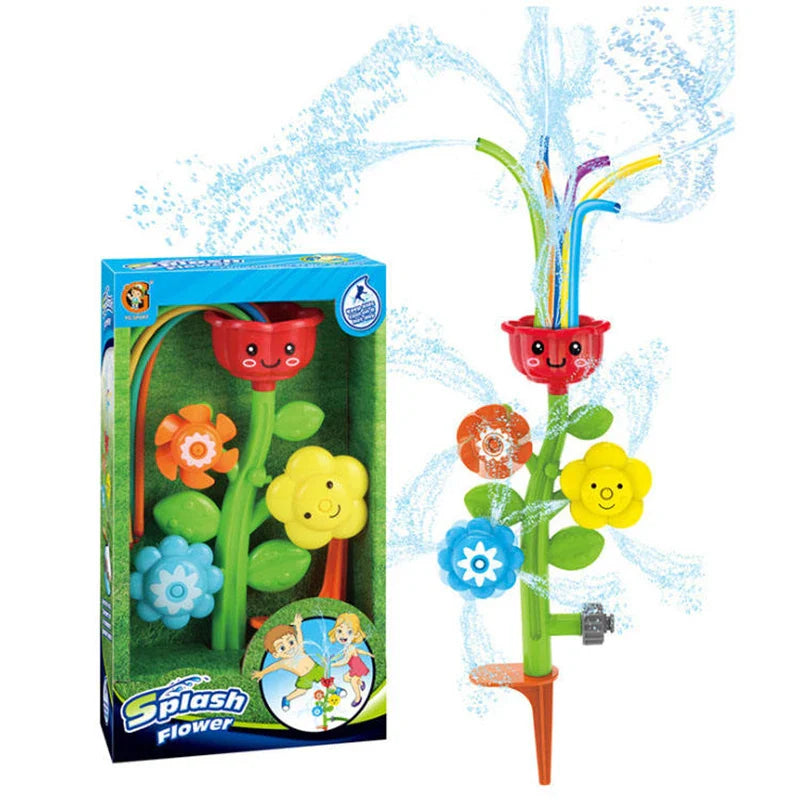 KTX-889235 Outdoor Water Spray Flower Sprinkler for Kids - Fun Backyard Splash Play Toy