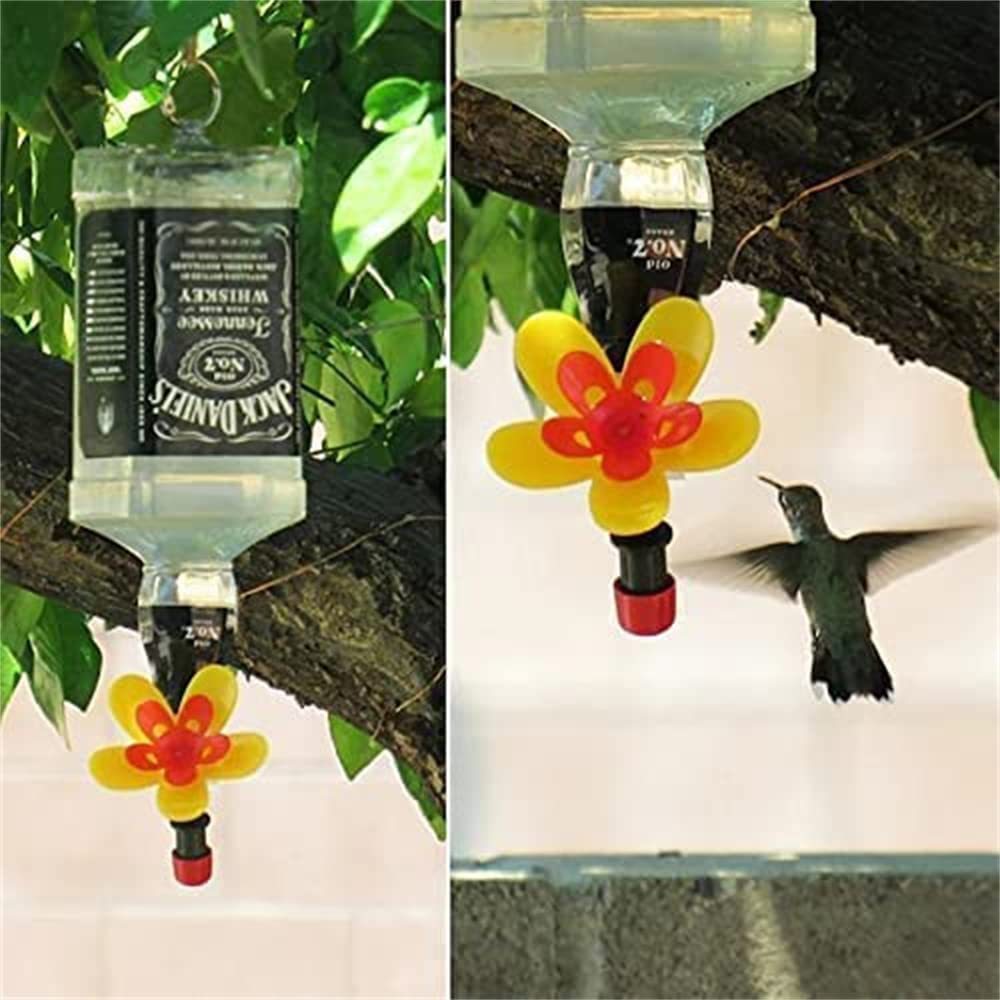 HKM-889235 Wine Bottle Bird Feeder for Outdoor Garden Decoration - Single & Three-Head Options