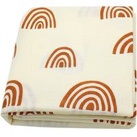 HKM-889299 Bamboo Cotton Gauze Baby Swaddle Blanket with Animal and Floral Patterns for Newborns