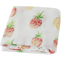 HKM-889299 Bamboo Cotton Gauze Baby Swaddle Blanket with Animal and Floral Patterns for Newborns