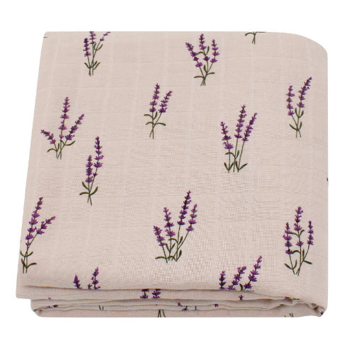 HKM-889299 Bamboo Cotton Gauze Baby Swaddle Blanket with Animal and Floral Patterns for Newborns