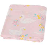 HKM-889299 Bamboo Cotton Gauze Baby Swaddle Blanket with Animal and Floral Patterns for Newborns