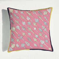 HKM-889363 European Luxury Pink Velvet Decorative Pillow - 45x45cm Plush Cushion with PP Cotton Filling