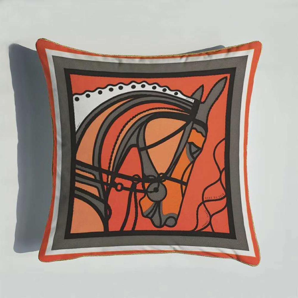 HKM-889363 European Luxury Pink Velvet Decorative Pillow - 45x45cm Plush Cushion with PP Cotton Filling