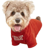 HKM-889555 Pet Round Neck T-Shirt in Red, Blue, Black, and Khaki for Dogs and Cats - Sizes S to XXL