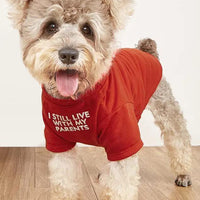 HKM-889555 Pet Round Neck T-Shirt in Red, Blue, Black, and Khaki for Dogs and Cats - Sizes S to XXL