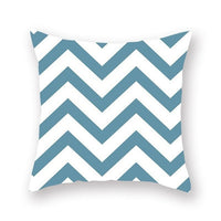 HKM-889683 Bright Color Geometric Pattern Pillow Cushion Cover - Polyester Peach Skin, 44x44cm