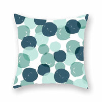 HKM-889683 Bright Color Geometric Pattern Pillow Cushion Cover - Polyester Peach Skin, 44x44cm