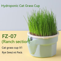 HKM-889747 Cat Grass Cup Soilless Hydroponic Seed Spit Hair Ball Snacks