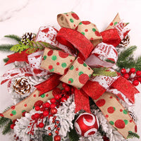 HKM-889747 Red Upside Down Christmas Tree Rattan Door Hanging Garland Decoration 60cm & 90cm Options