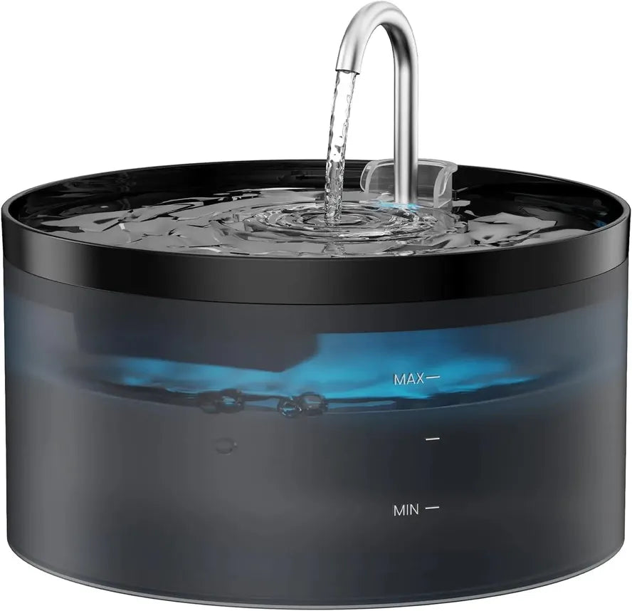 KTX-889747 Transparent 2L Automatic Pet Water Fountain for Cats and Small Dogs