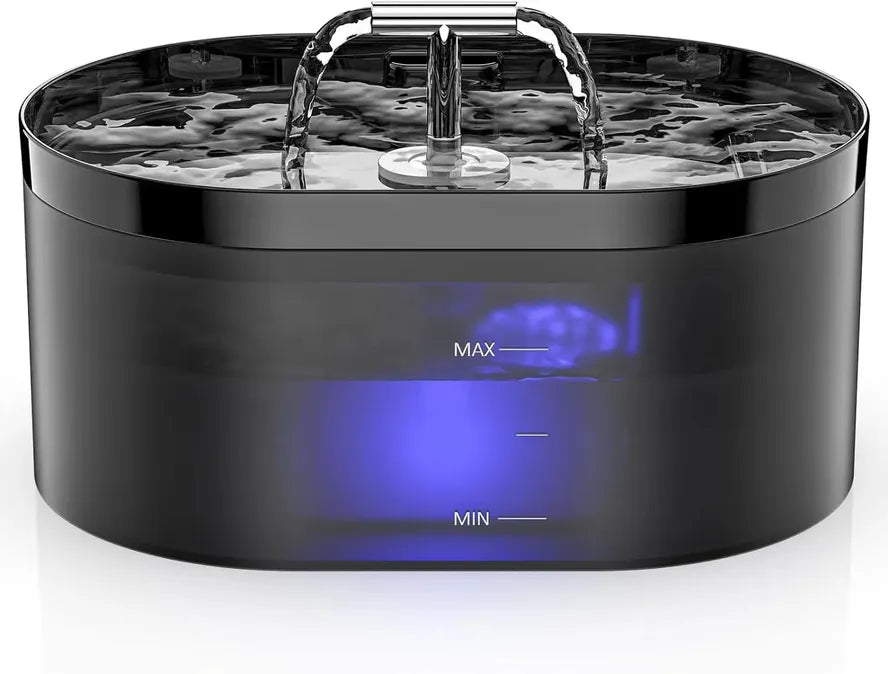 KTX-889747 Transparent 2L Automatic Pet Water Fountain for Cats and Small Dogs