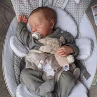 HKM-889811 Lifelike 18 Inch Silicone Reborn Baby Doll for Kids, Realistic Newborn Doll Toy Set