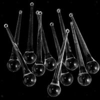 HKM-889939 Crystal Teardrop Chandelier Prisms for Wedding, Tree & Party Decorations - Set of 10