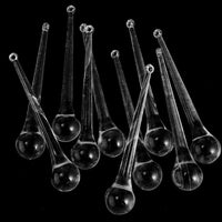 HKM-889939 Crystal Teardrop Chandelier Prisms for Wedding, Tree & Party Decorations - Set of 10