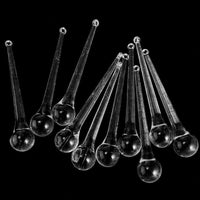 HKM-889939 Crystal Teardrop Chandelier Prisms for Wedding, Tree & Party Decorations - Set of 10