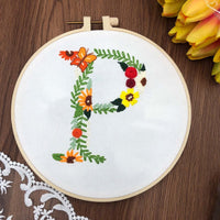 HKM-890131 3D Embroidery DIY Fabric Kit with Cotton Material and 20cm Bamboo Frame