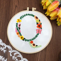 HKM-890131 3D Embroidery DIY Fabric Kit with Cotton Material and 20cm Bamboo Frame