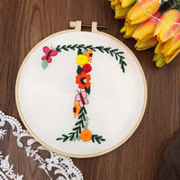 HKM-890131 3D Embroidery DIY Fabric Kit with Cotton Material and 20cm Bamboo Frame