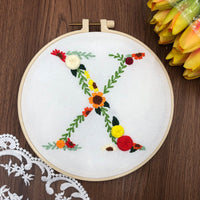 HKM-890131 3D Embroidery DIY Fabric Kit with Cotton Material and 20cm Bamboo Frame