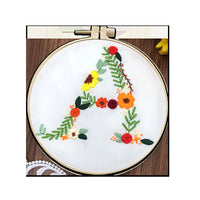 HKM-890131 3D Embroidery DIY Fabric Kit with Cotton Material and 20cm Bamboo Frame