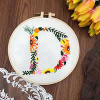 HKM-890131 3D Embroidery DIY Fabric Kit with Cotton Material and 20cm Bamboo Frame