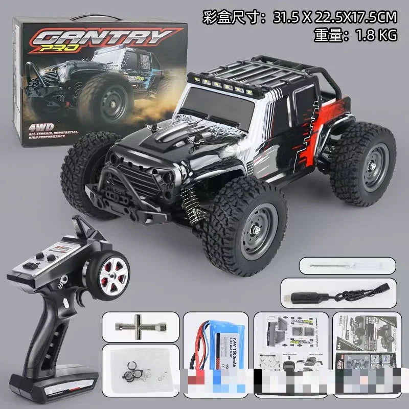 HKM-890131 High-Speed 1/16 Brushless Four Wheel Drive RC Off-Road Car with LED Remote Control