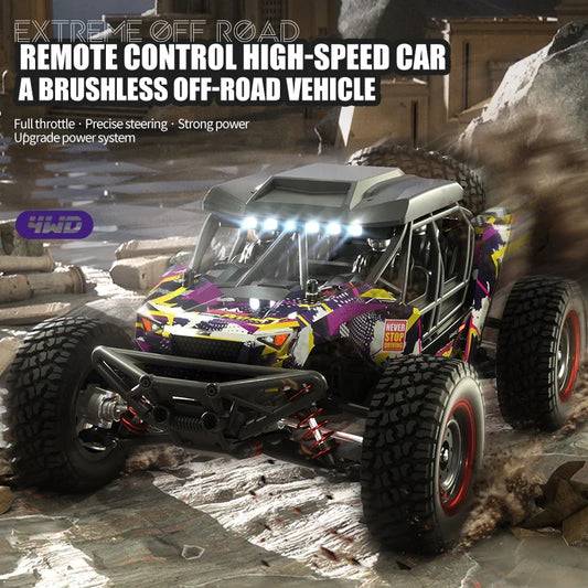 HKM-890131 High-Speed 1/16 Brushless Four Wheel Drive RC Off-Road Car with LED Remote Control