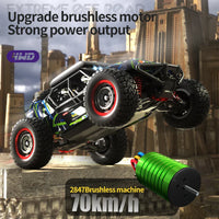 HKM-890131 High-Speed 1/16 Brushless Four Wheel Drive RC Off-Road Car with LED Remote Control