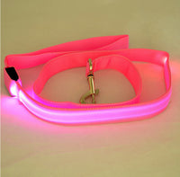 HKM-890131 LED Glowing Pet Leash in Multiple Colors - Rechargeable and Non-Stretchable Design, 120cm Length