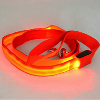 HKM-890131 LED Glowing Pet Leash in Multiple Colors - Rechargeable and Non-Stretchable Design, 120cm Length