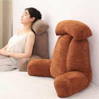 HKM-890131 Large Backrest Cushion for Reading with Waist Pillow in Solid Colors