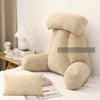 HKM-890131 Large Backrest Cushion for Reading with Waist Pillow in Solid Colors