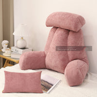 HKM-890131 Large Backrest Cushion for Reading with Waist Pillow in Solid Colors