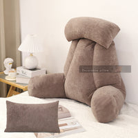 HKM-890131 Large Backrest Cushion for Reading with Waist Pillow in Solid Colors
