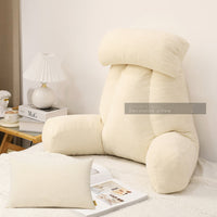 HKM-890131 Large Backrest Cushion for Reading with Waist Pillow in Solid Colors