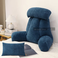 HKM-890131 Large Backrest Cushion for Reading with Waist Pillow in Solid Colors