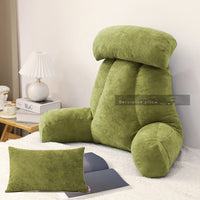 HKM-890131 Large Backrest Cushion for Reading with Waist Pillow in Solid Colors