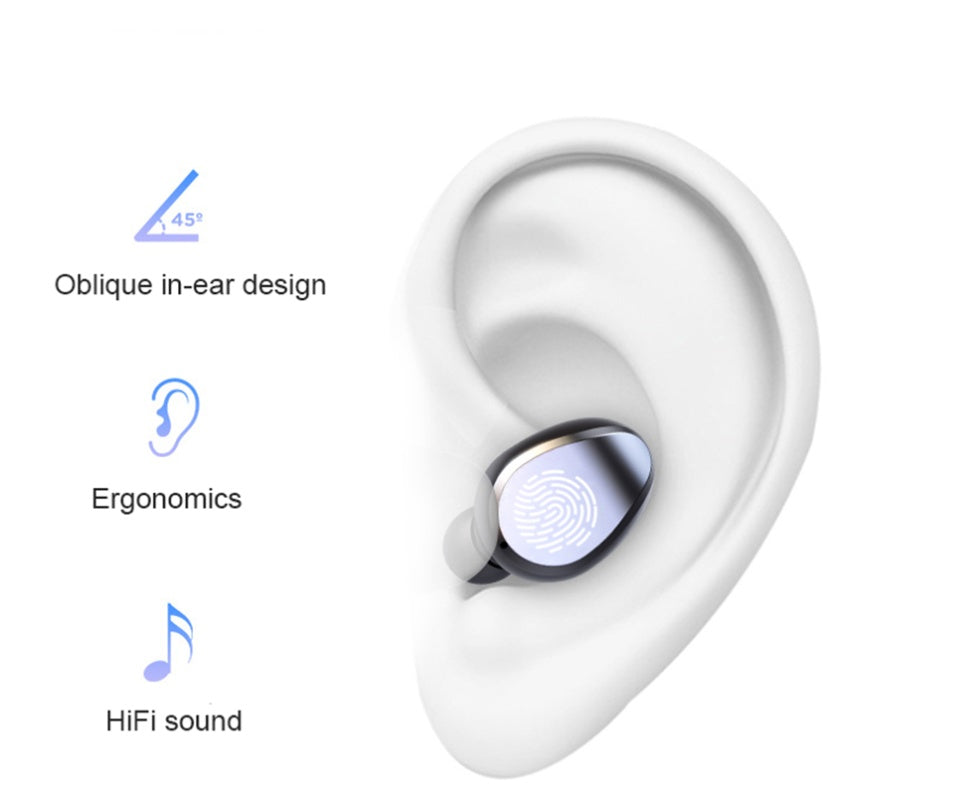 HKM-890195 Wireless Bluetooth Headset with CVC8.0 Noise Reduction and 10m Range