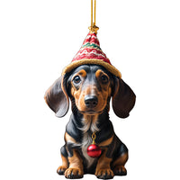 HKM-890259 Cute Acrylic Christmas Tree Pendant Ornament for Cars